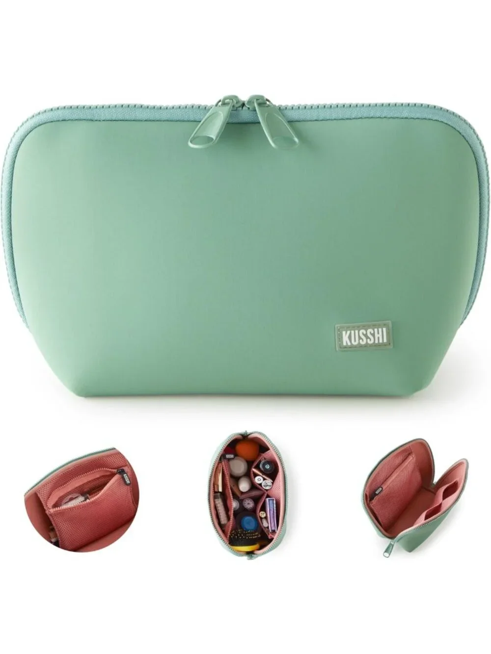 Stylish Neoprene Makeup Bag - Washable Travel Organizer for Easy Packing